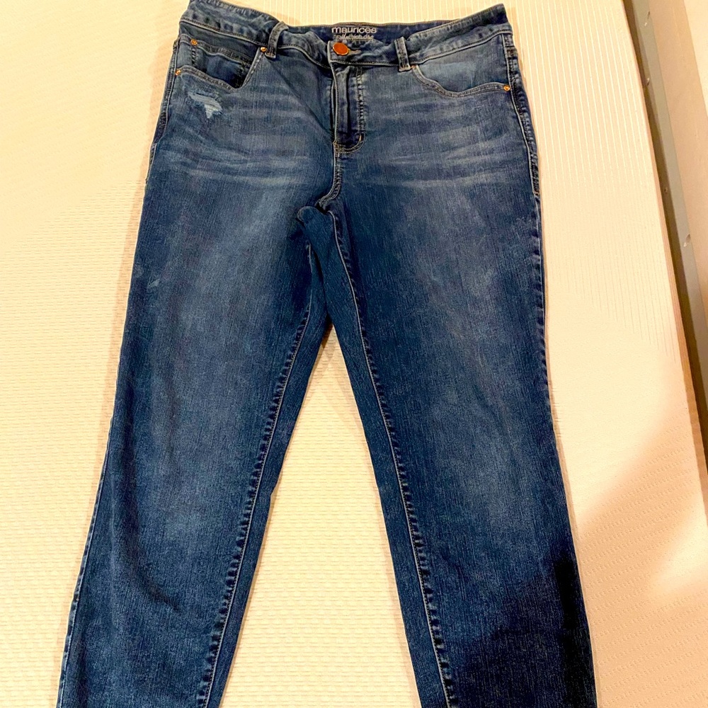 Maurices High Rise EverFlex Skinny Distressed
